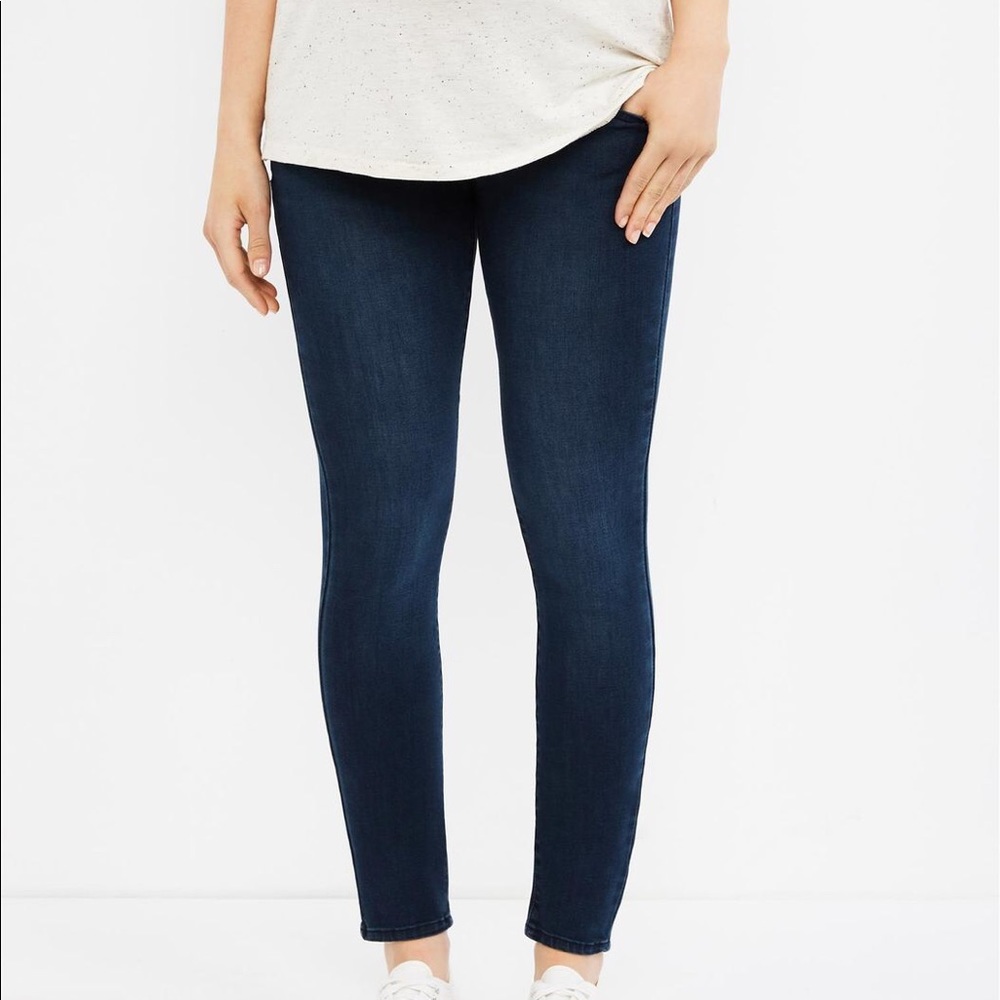 LED secret fit full panel maternity skinny jeans